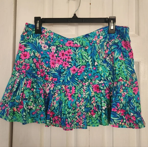 Lilly Pulitzer Taye Luxletic Skirt Multi Tiny Garden - Picture 3 of 8
